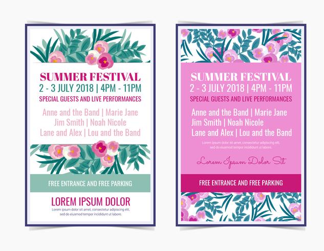 Affiches de Vector Summer Festival