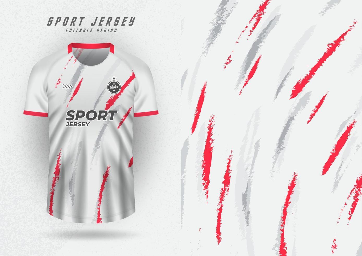 arrière-plans pour des sports, Jersey, football maillots, fonctionnement maillots, courses maillots, motifs. blanc avec rouge brosse modèle vecteur