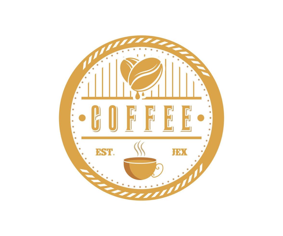 étiquette de café , insigne de café , création de logo de café vecteur