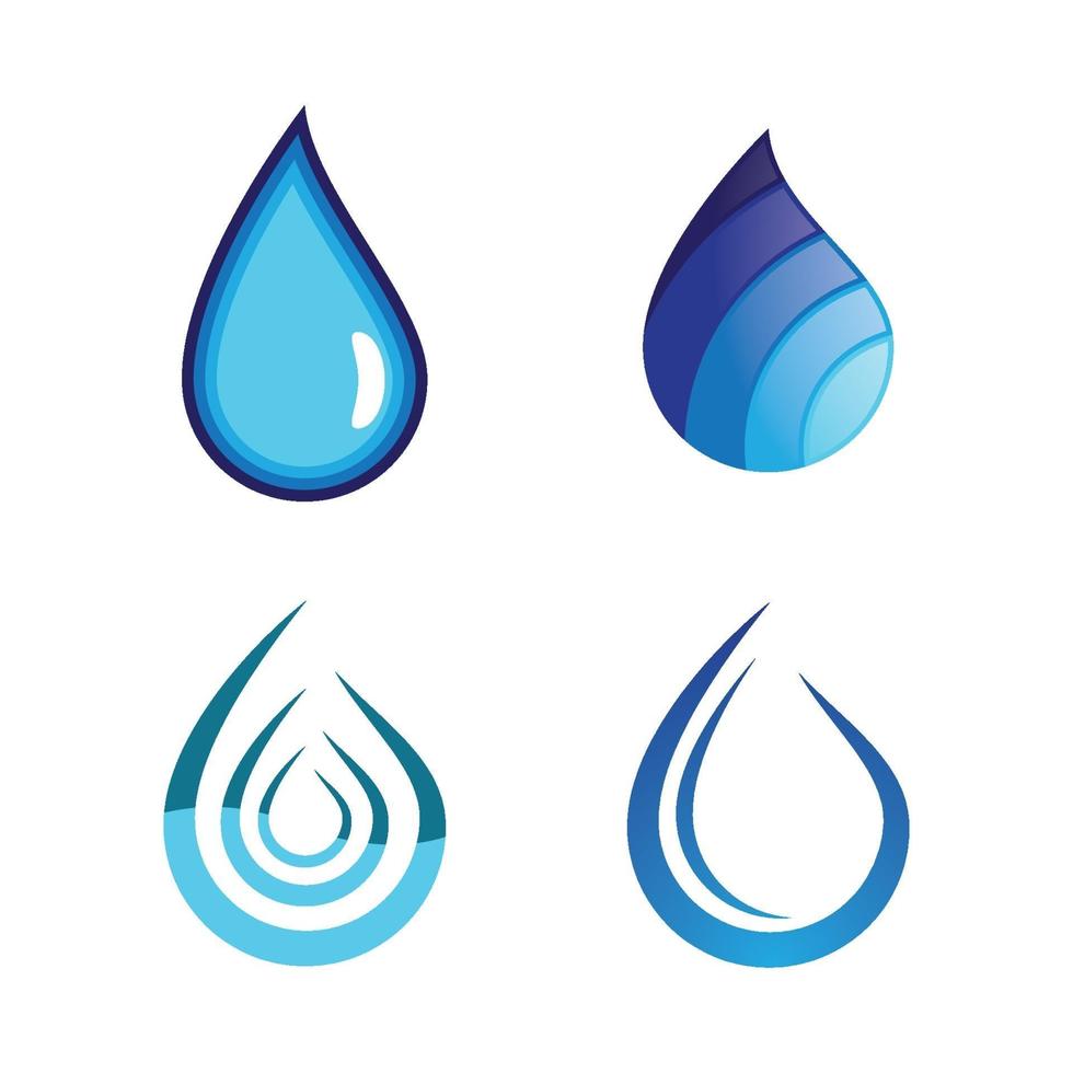 ensemble d'images de logo de goutte d'eau vecteur