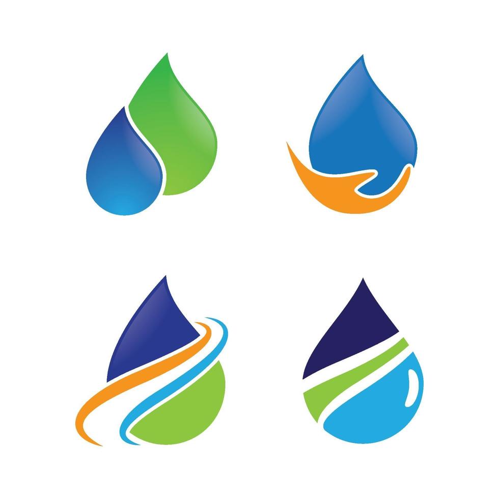 ensemble d'images de logo de goutte d'eau vecteur