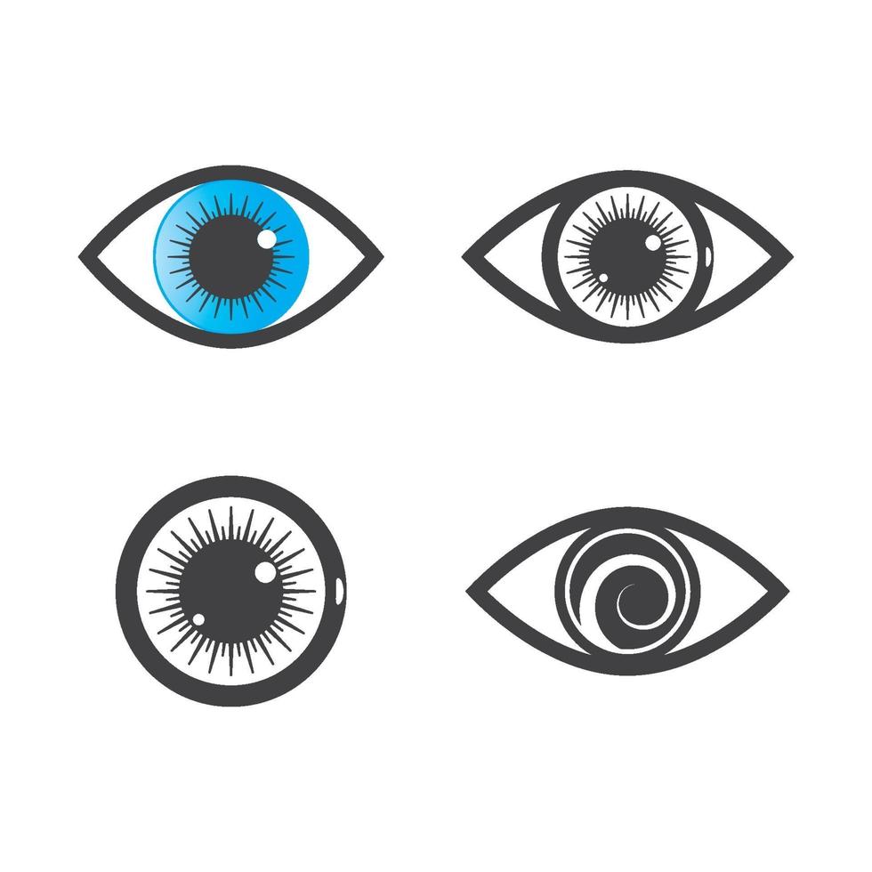ensemble d & # 39; images de logo de soins oculaires vecteur