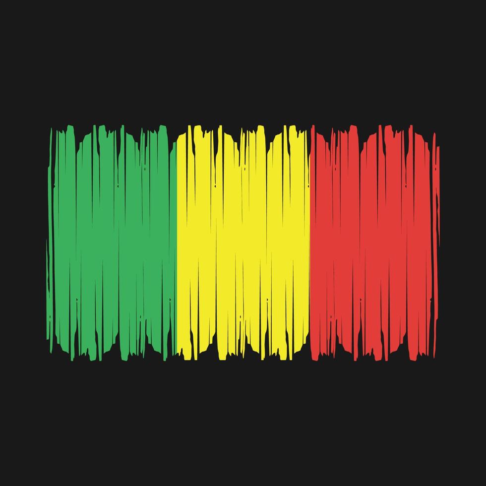 vecteur de drapeau malien