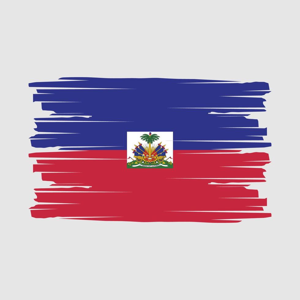 vecteur de brosse drapeau haïti