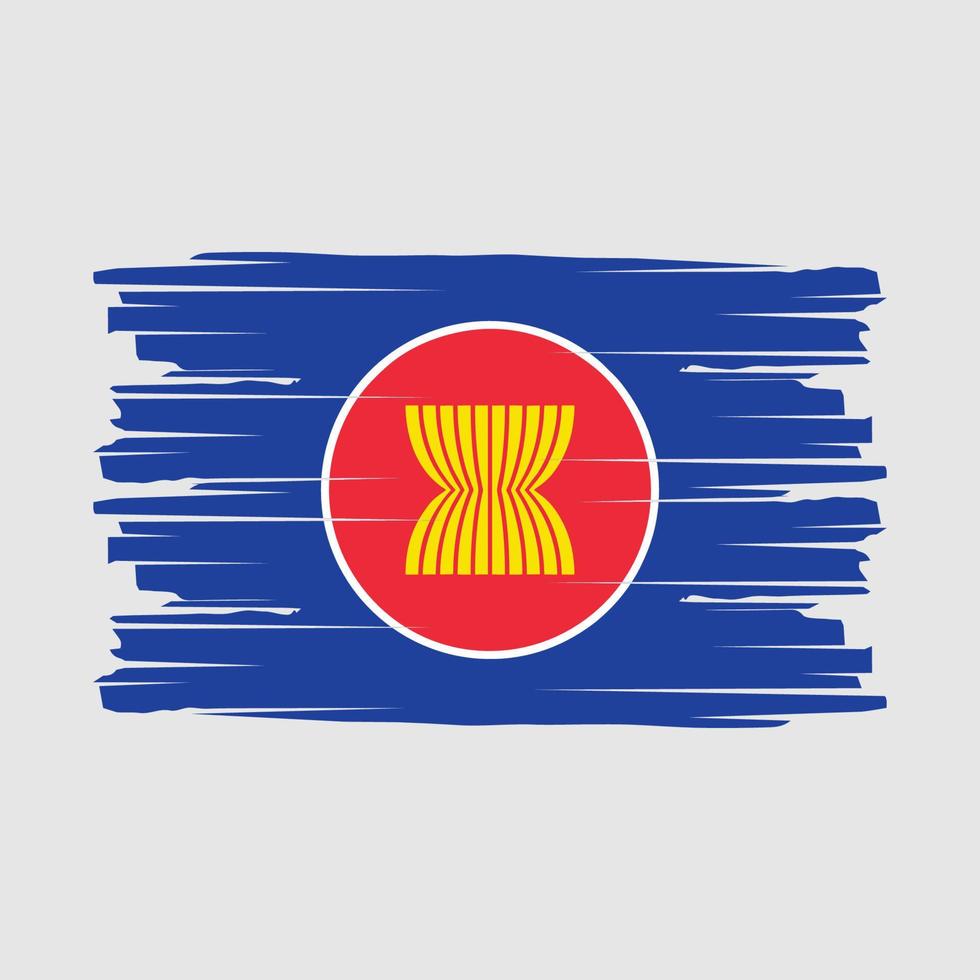 vecteur de brosse drapeau asean