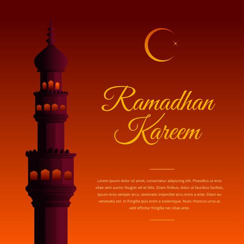 Ramadhan Kareem Salutation vecteur