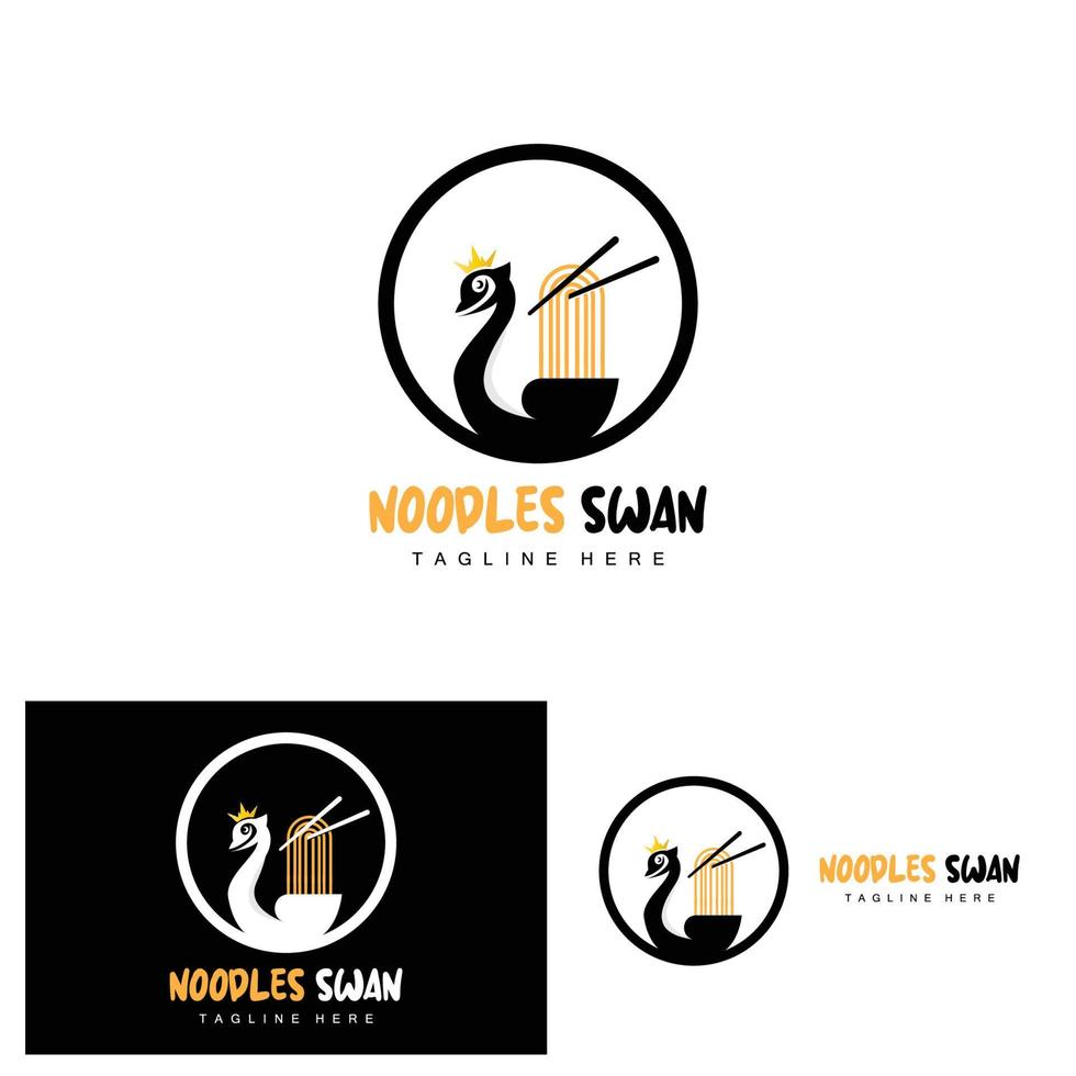 création de logo de cygne, illustration d'animal de canard, image vectorielle de modèle de marque d'entreprise vecteur