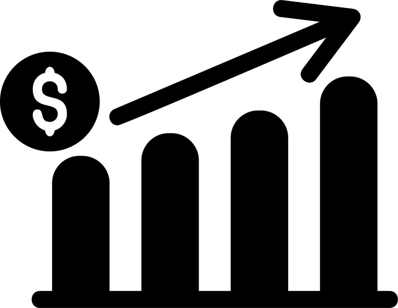 profit croissance vecteur icône