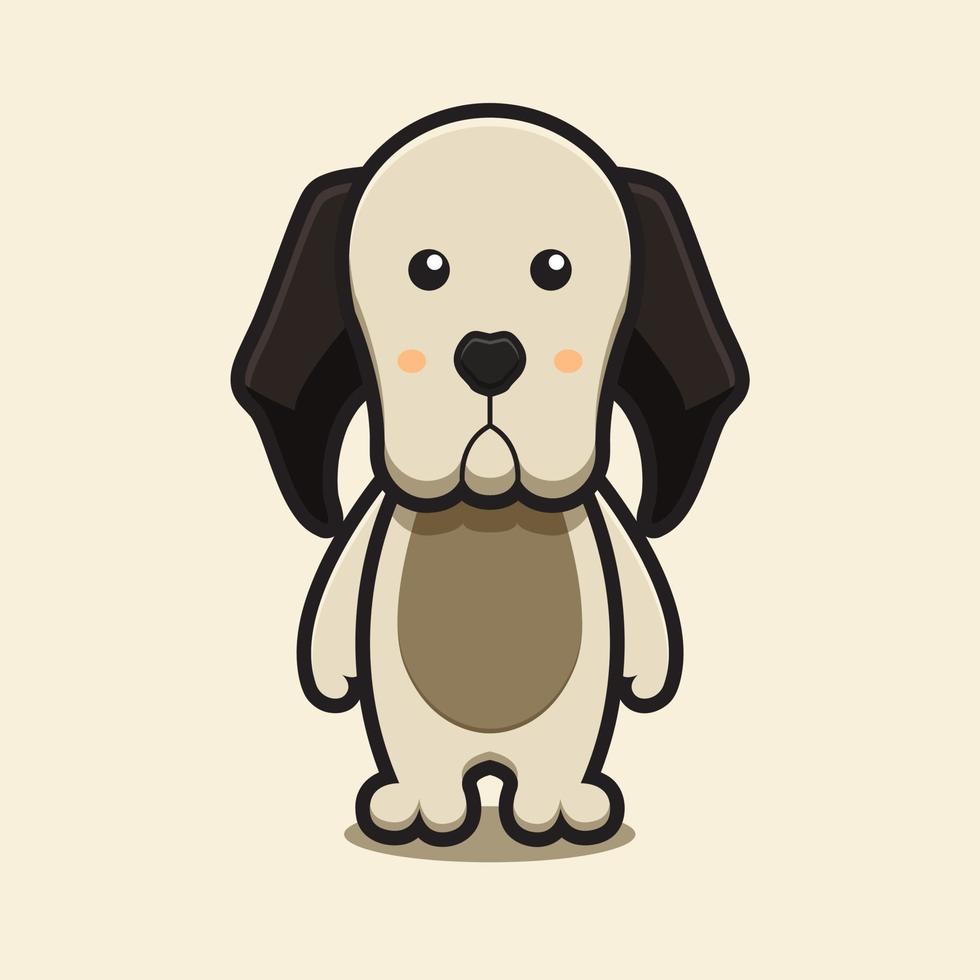 mignon chien animal mascotte personnage dessin animé vecteur icône illustration