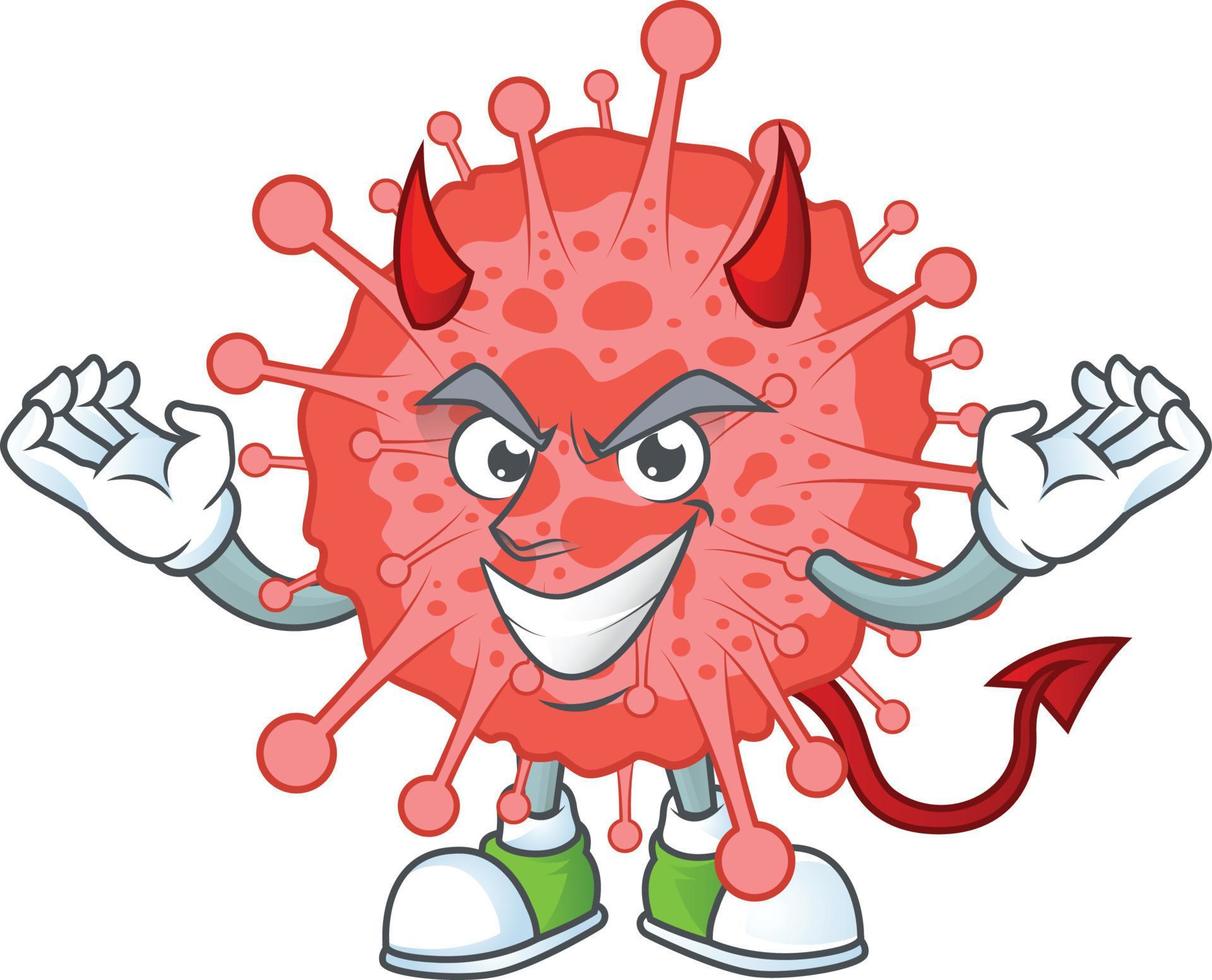 une dessin animé personnage de coronavirus catastrophe vecteur