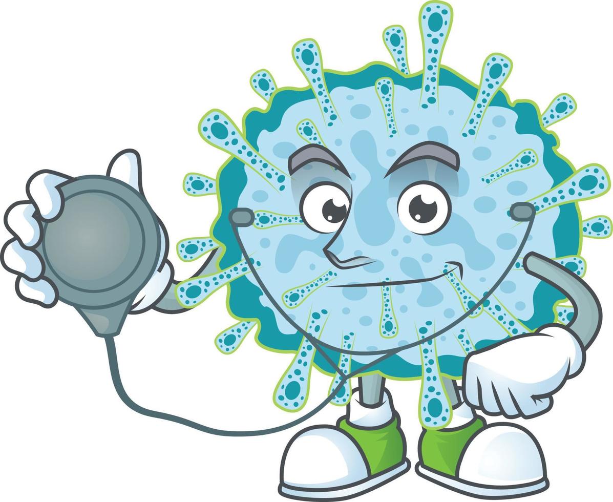 une dessin animé personnage de coronavirus maladies vecteur