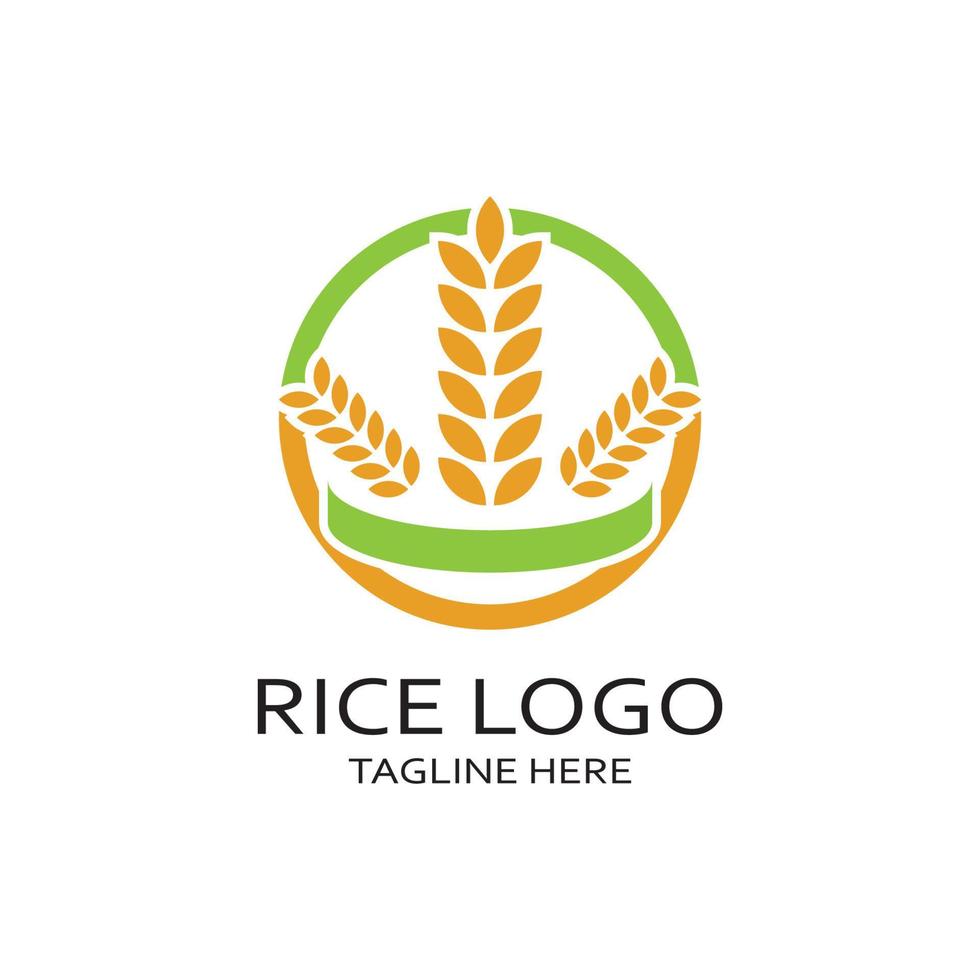 paddy plante logo, riz grain logo, riz, naturel biologique l'agriculture, pour entreprise,entreprise,agriculture,produit,ferme boutique, agricole équipement, riz entrepôt, avec moderne minimaliste vecteur