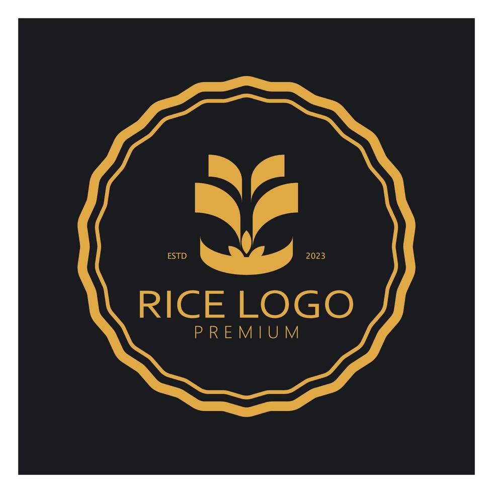 paddy plante logo, riz grain logo, riz, naturel biologique l'agriculture, pour entreprise,entreprise,agriculture,produit,ferme boutique, agricole équipement, riz entrepôt, avec moderne minimaliste vecteur