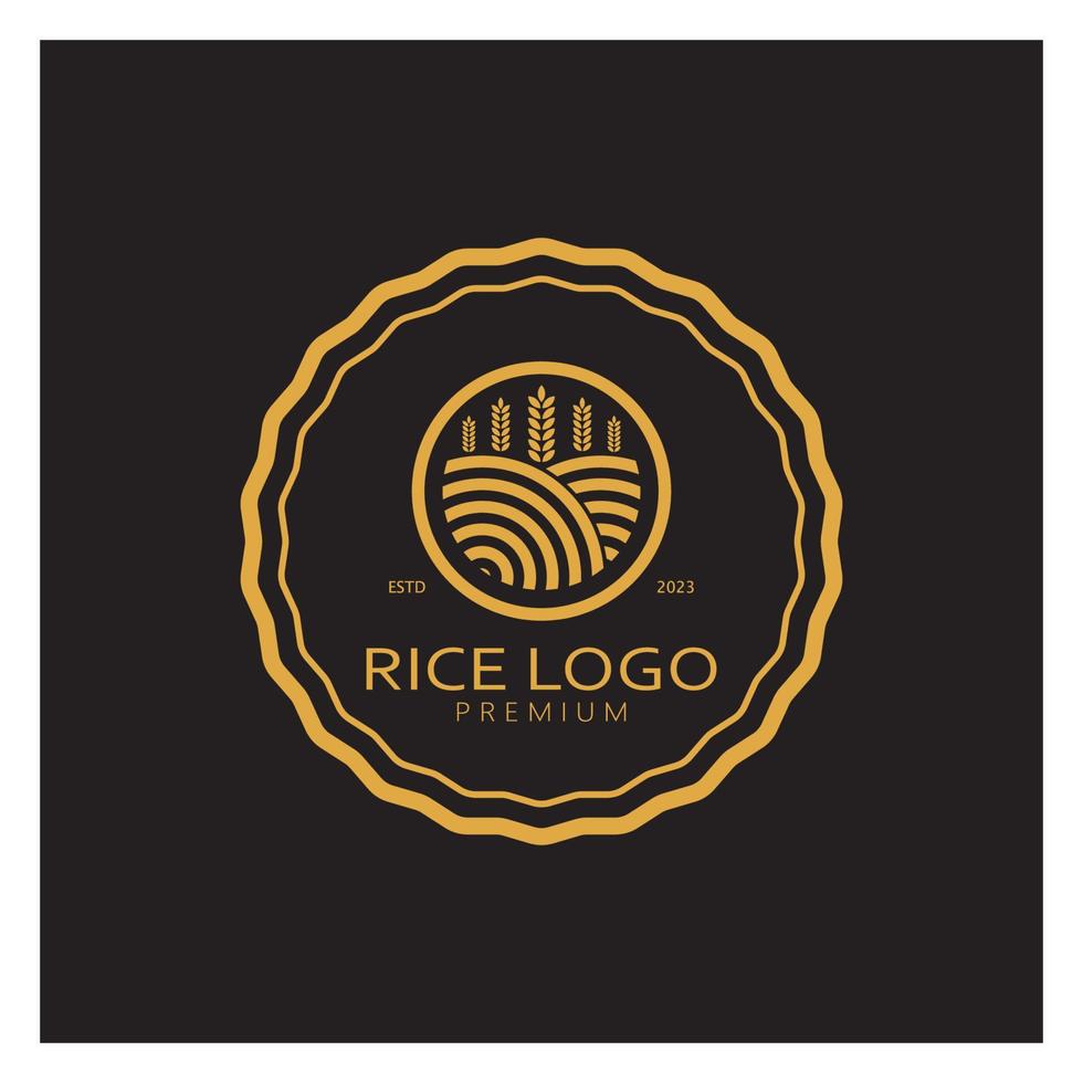 paddy plante logo, riz grain logo, riz, naturel biologique l'agriculture, pour entreprise,entreprise,agriculture,produit,ferme boutique, agricole équipement, riz entrepôt, avec moderne minimaliste vecteur