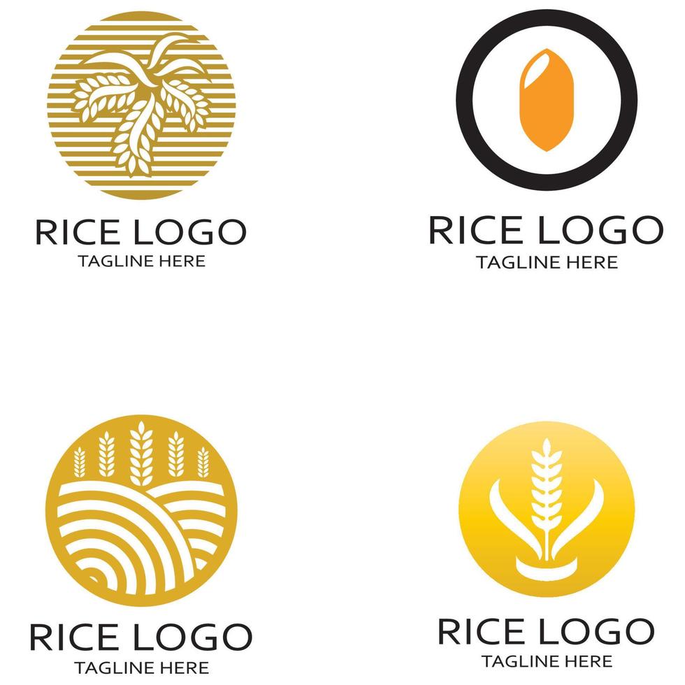 paddy plante logo, riz grain logo, riz, naturel biologique l'agriculture, pour entreprise,entreprise,agriculture,produit,ferme boutique, agricole équipement, riz entrepôt, avec moderne minimaliste vecteur