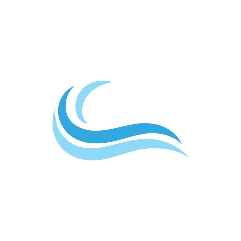 eau vague icône vector illustration design logo