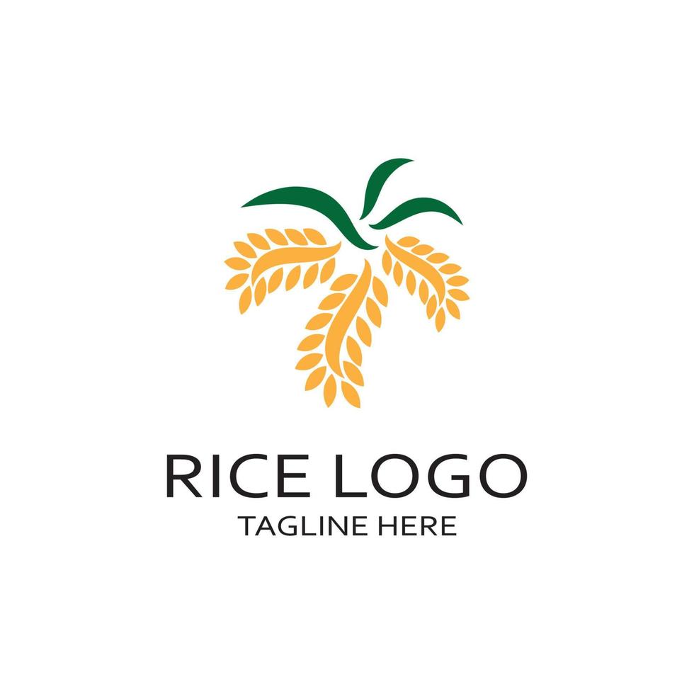 paddy plante logo, riz grain logo, riz, naturel biologique l'agriculture, pour entreprise,entreprise,agriculture,produit,ferme boutique, agricole équipement, riz entrepôt, avec moderne minimaliste vecteur