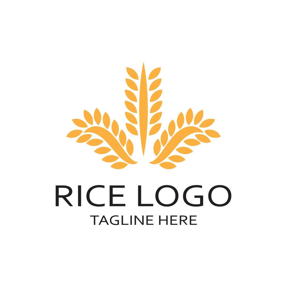 paddy plante logo, riz grain logo, riz, naturel biologique l'agriculture, pour entreprise,entreprise,agriculture,produit,ferme boutique, agricole équipement, riz entrepôt, avec moderne minimaliste vecteur