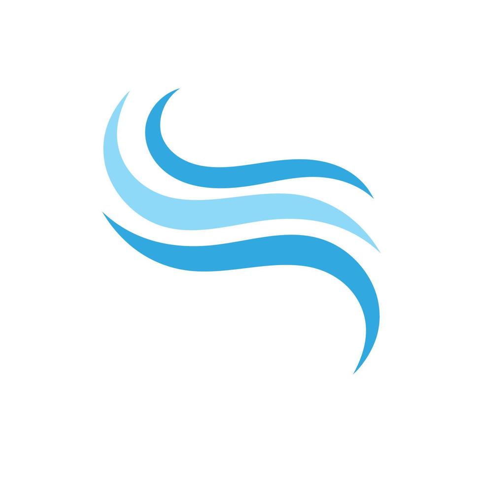 eau vague icône vector illustration design logo