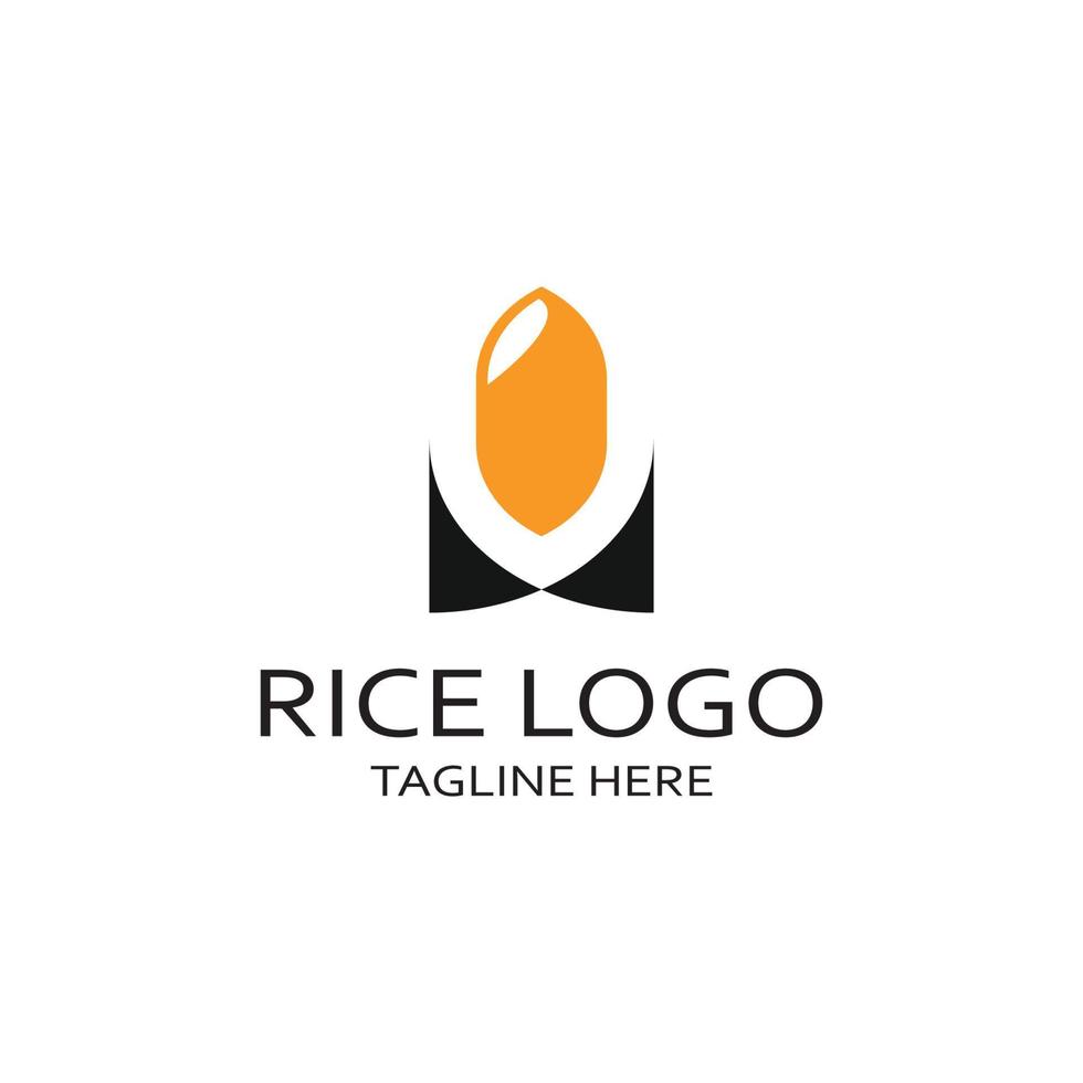 paddy plante logo, riz grain logo, riz, naturel biologique l'agriculture, pour entreprise,entreprise,agriculture,produit,ferme boutique, agricole équipement, riz entrepôt, avec moderne minimaliste vecteur