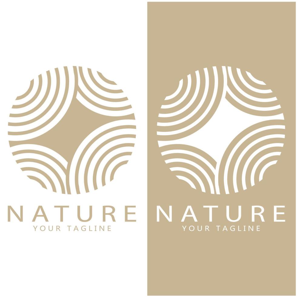 la nature vecteur logo. avec des arbres, rivières, mers, montagnes, affaires emblèmes, Voyage insignes, ,écologique santé