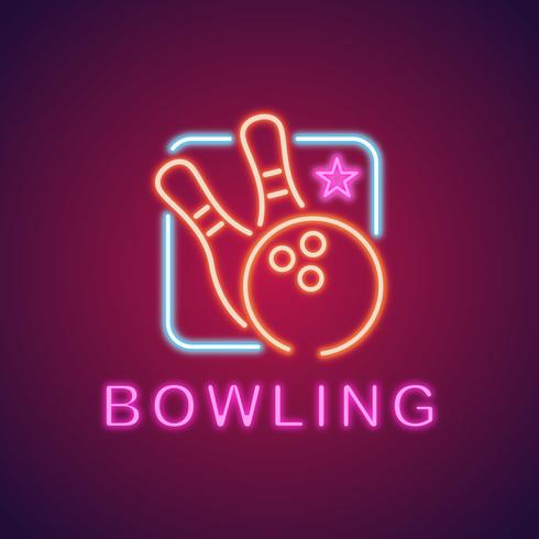 club de bowling logo vecteur