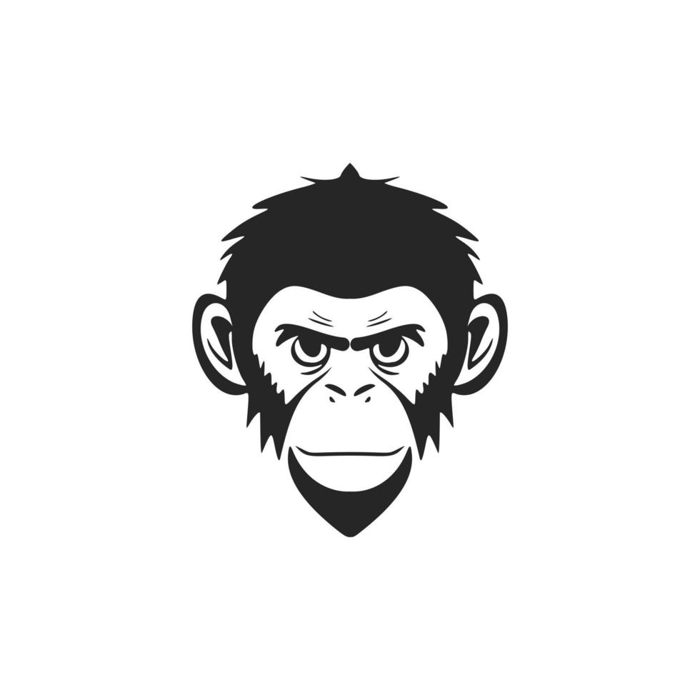 logo de noir et blanc singe conception parfait pour l'image de marque votre entreprise avec sophistication. vecteur