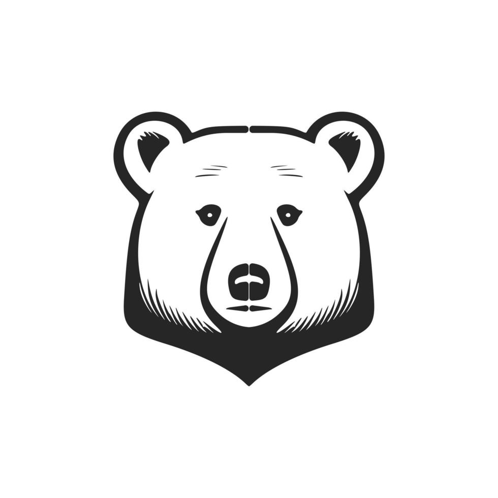 élégant ours symbole dans noir et blanc pour une sophistiqué logo. vecteur