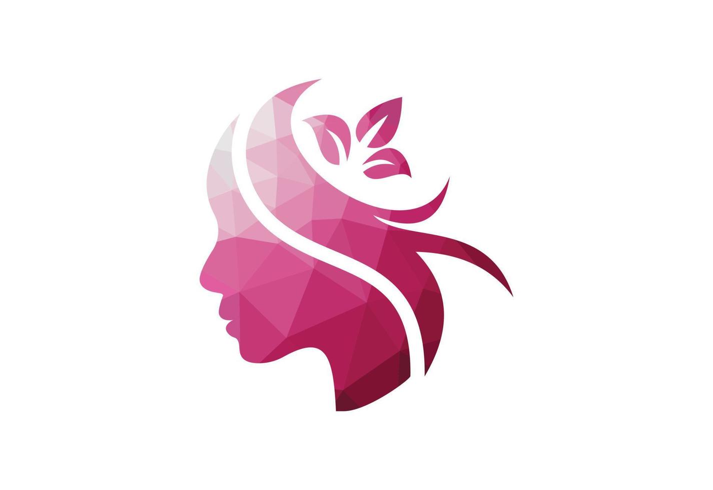 faible poly et beauté parloir, soins de la peau, salon, spa, dermatologie clinique fleur logo conception, vecteur conception concept