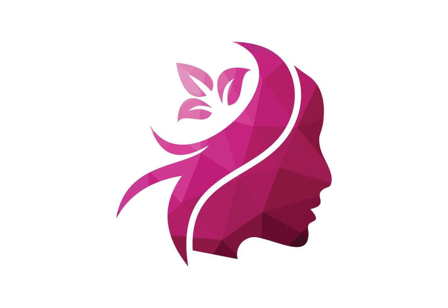 faible poly et beauté parloir, soins de la peau, salon, spa, dermatologie clinique fleur logo conception, vecteur conception concept