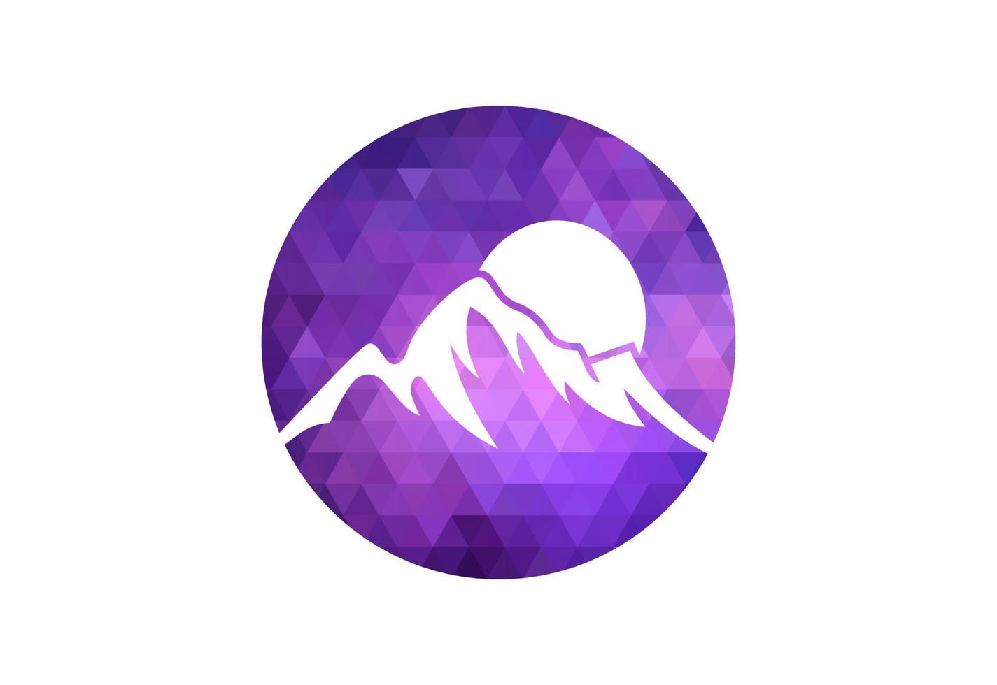 faible poly et Montagne de pointe sommet logo conception, vecteur illustration