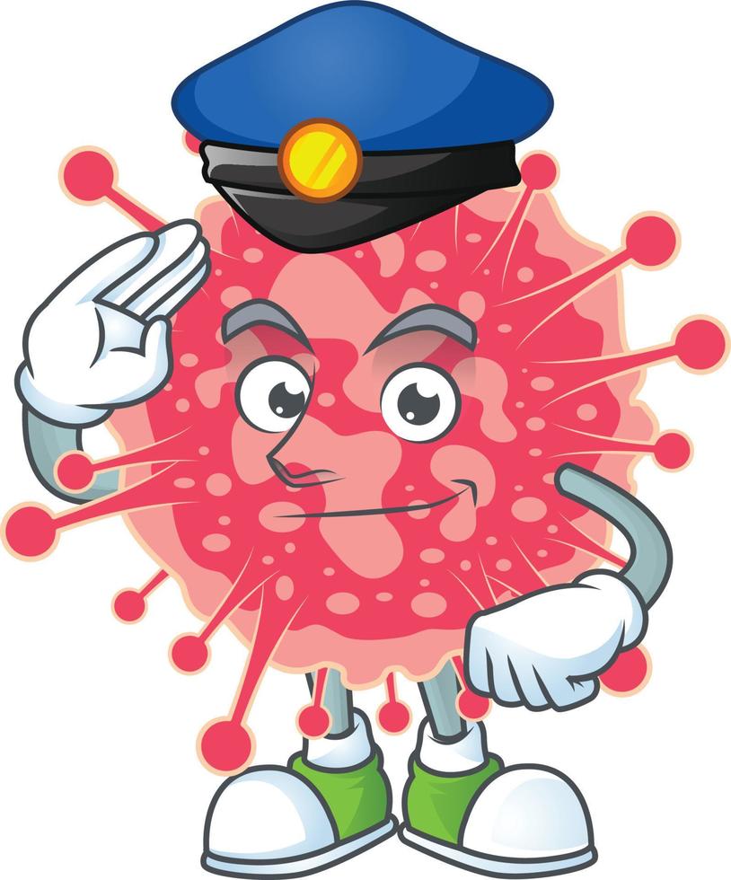 une dessin animé personnage de coronavirus urgence vecteur