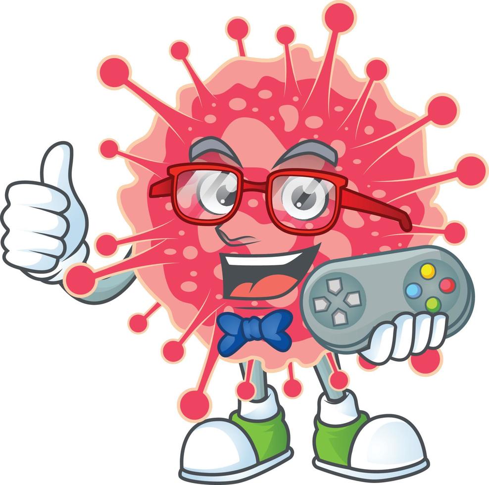 une dessin animé personnage de coronavirus urgence vecteur