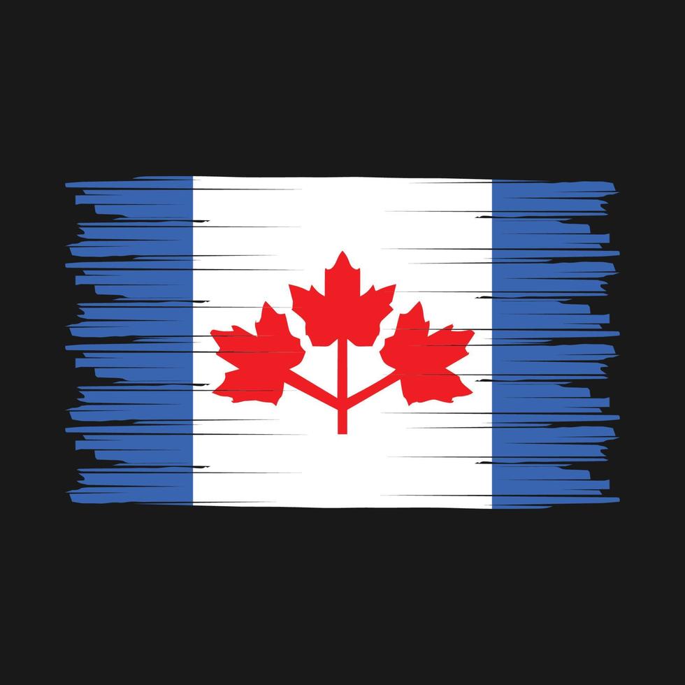 brosse drapeau du canada vecteur