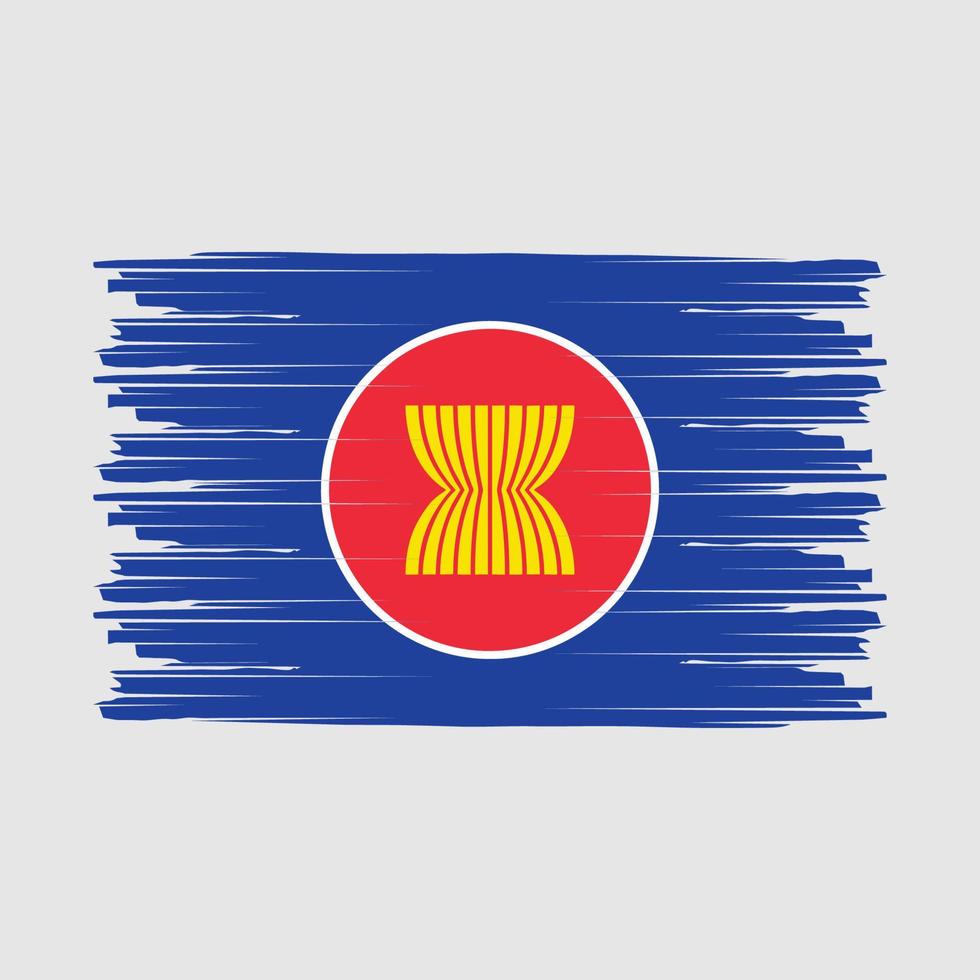 pinceau drapeau asean vecteur