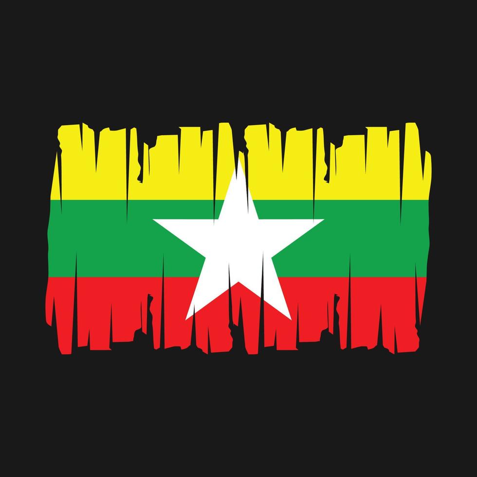 illustration vectorielle de drapeau myanmar vecteur