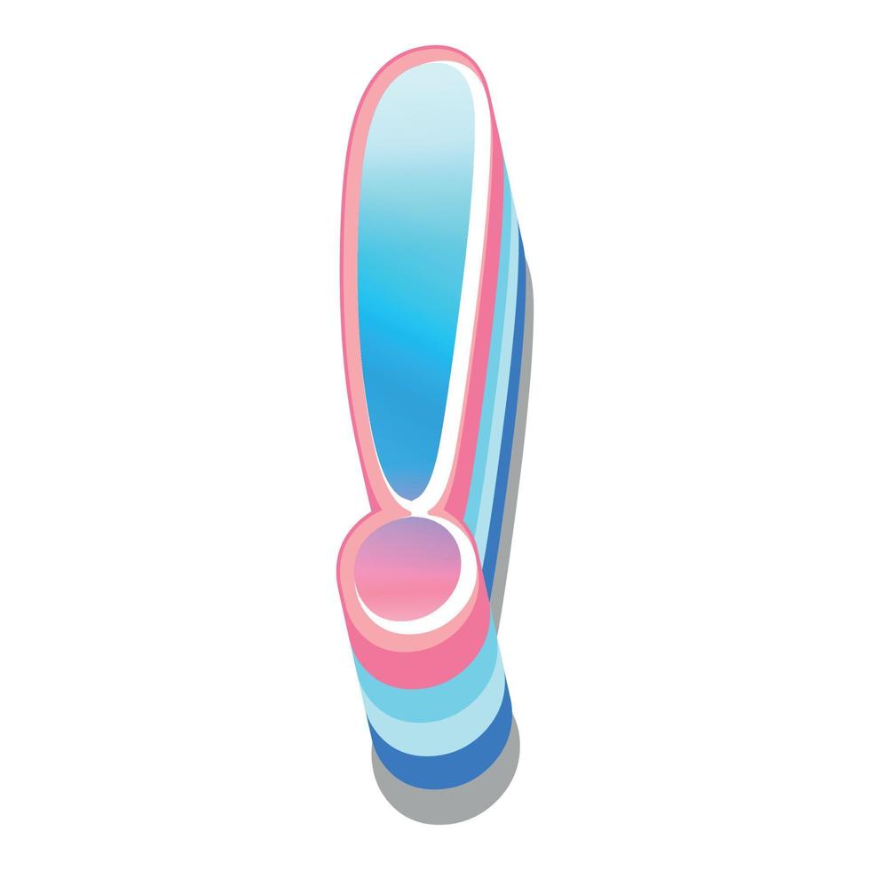 Illustration 3D du point d'exclamation vecteur