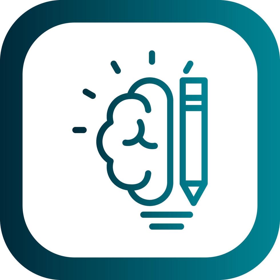 conception d'icône de vecteur de cerveau créatif