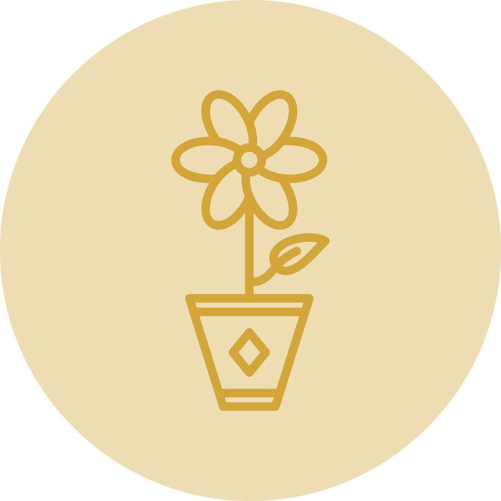 conception d'icône de vecteur de pot de fleur