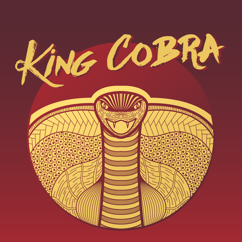 Roi Cobra Zentangle vecteur