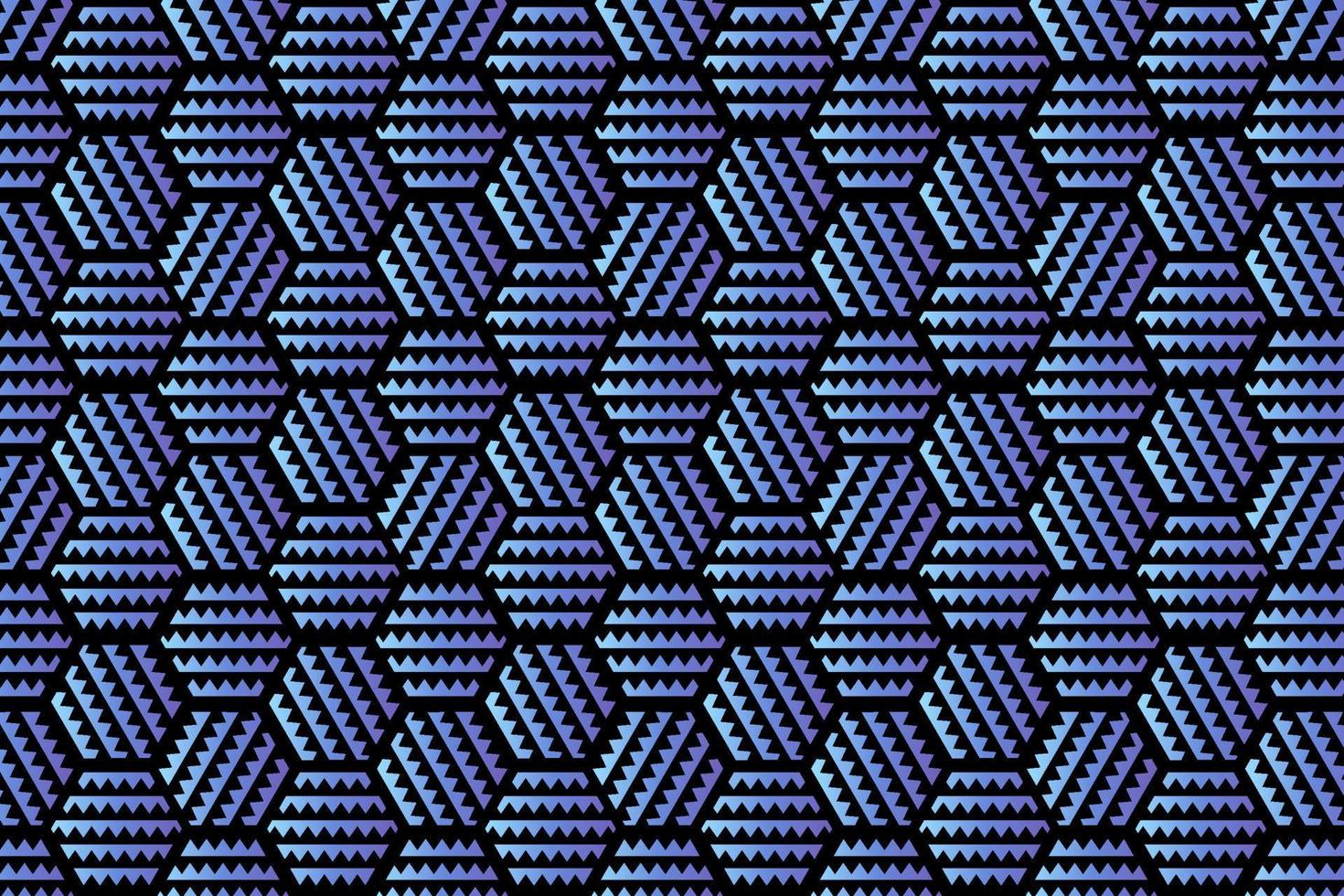 bleu hexagonal Contexte. abstrait foncé bleu Contexte avec zigzag rayé hexagones. vecteur