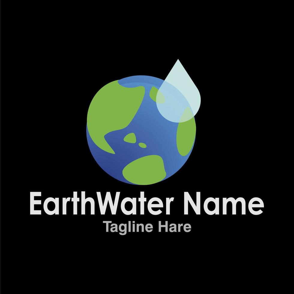 L'eau de terre. la nature vecteur conception minimaliste graphique logo modèle