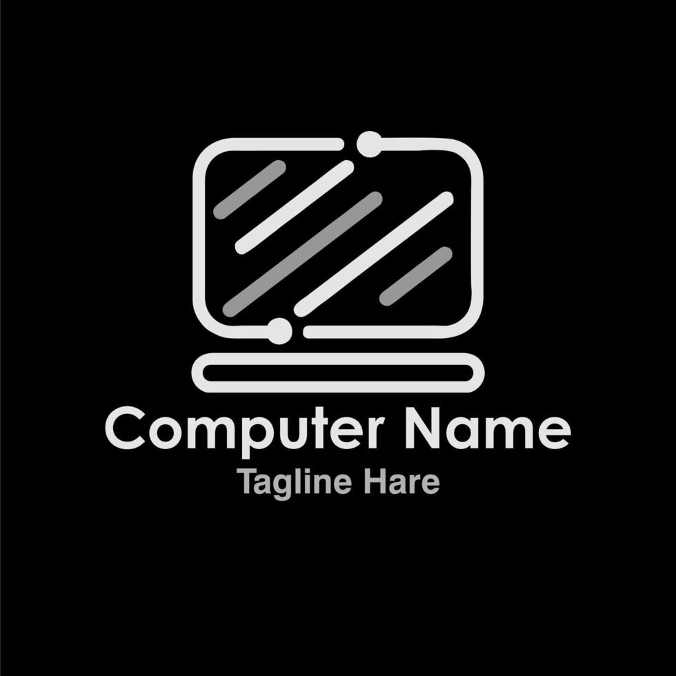 PC logo conception vecteur conception ou ordinateur icône, pour ordinateur entretien affaires