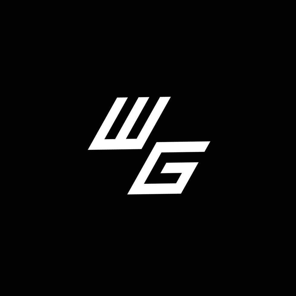wg logo monogramme avec en haut à vers le bas style moderne conception modèle vecteur