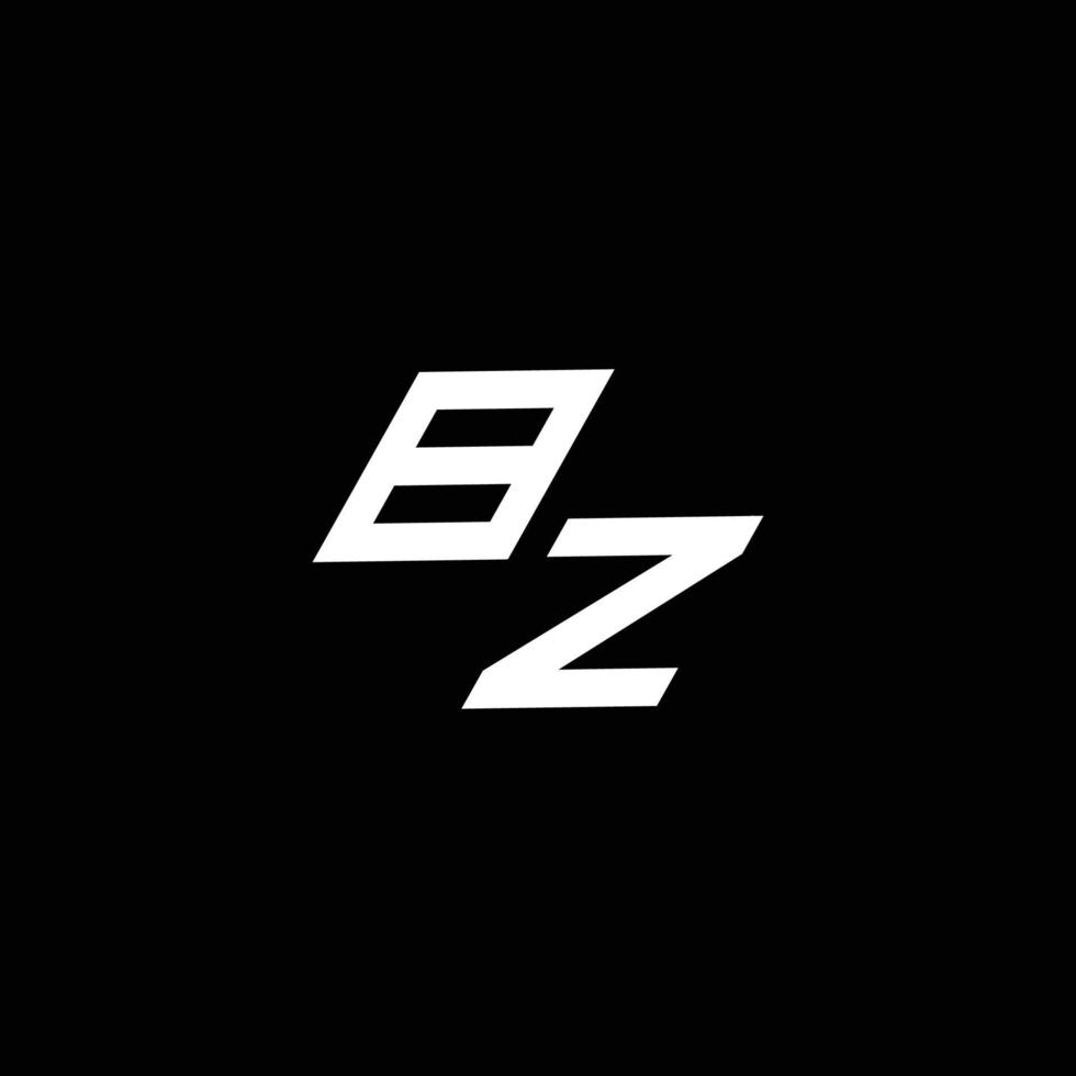 bz logo monogramme avec en haut à vers le bas style moderne conception modèle vecteur