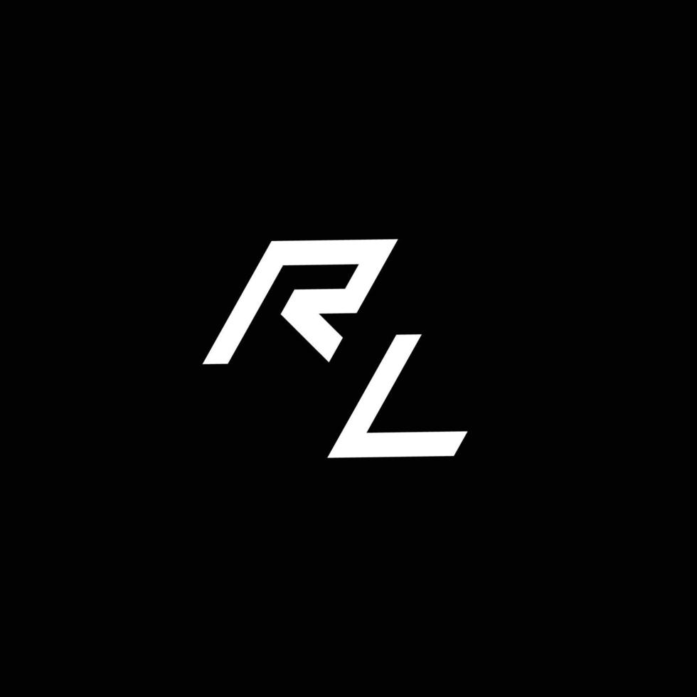 rl logo monogramme avec en haut à vers le bas style moderne conception modèle vecteur