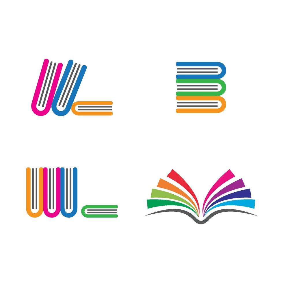 jeu d & # 39; images de logo de livre vecteur