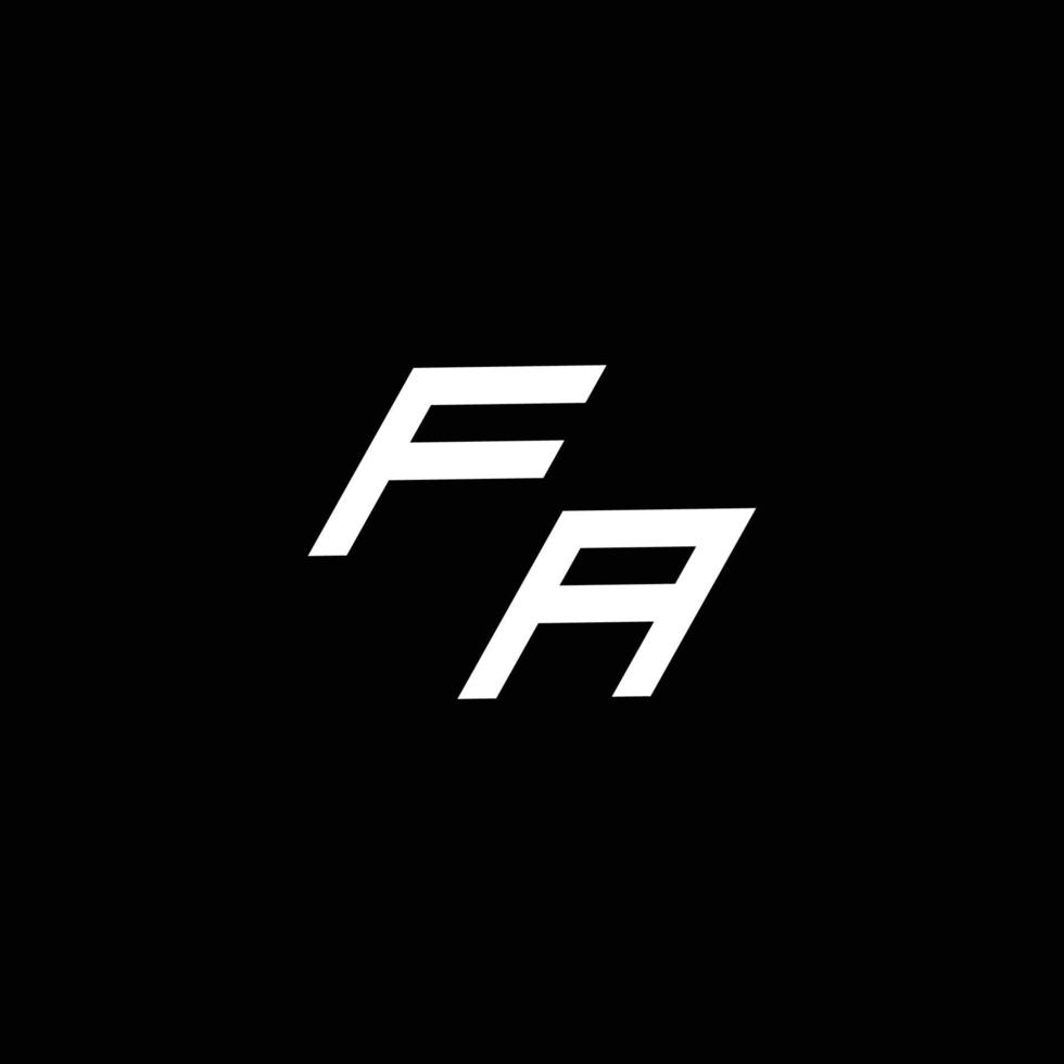 FA logo monogramme avec en haut à vers le bas style moderne conception modèle vecteur