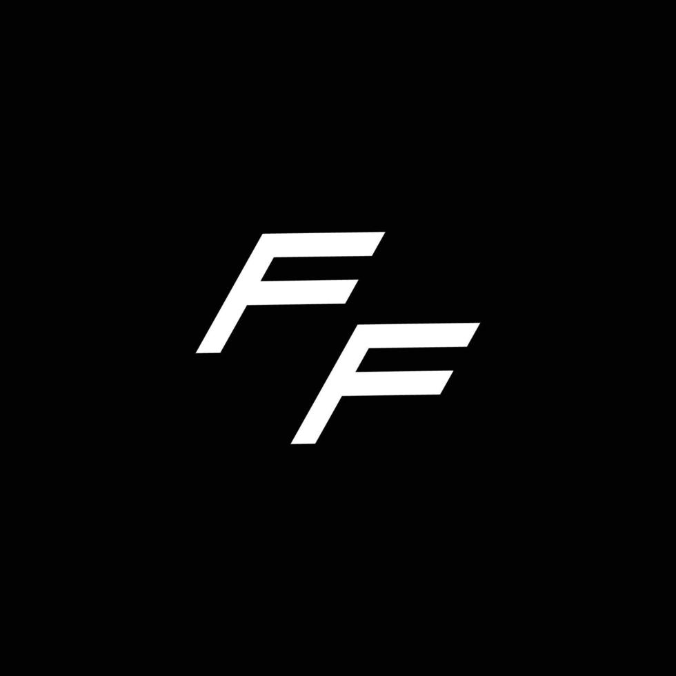 ff logo monogramme avec en haut à vers le bas style moderne conception modèle vecteur