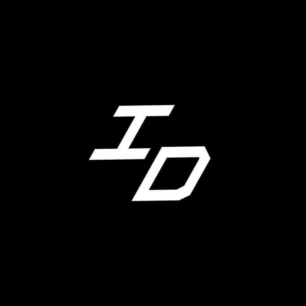 id logo monogramme avec en haut à vers le bas style moderne conception modèle vecteur